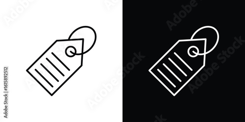 Label icon. Minimalist vector design. Editable stroke. EPS10