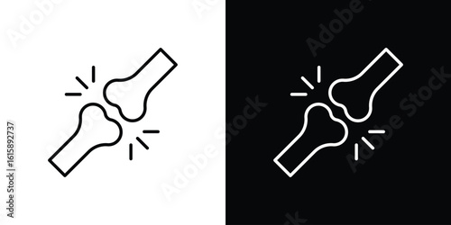 Joint icon. Minimalist vector design. Editable stroke. EPS10