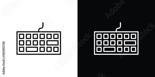 Keyboard icon. Minimalist vector design. Editable stroke. EPS10