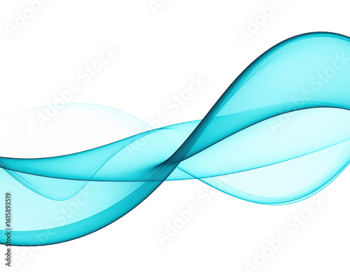 Elegant Blue Waves Flowing in a Smooth Abstract Design for Backgrounds