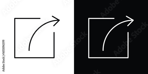 Export icon. Minimalist vector design. Editable stroke. EPS10