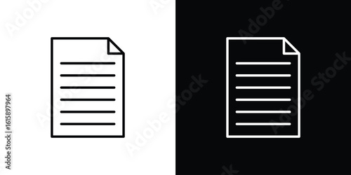 Document icon. Minimalist vector design. Editable stroke. EPS10