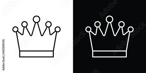 Crown icon. Minimalist vector design. Editable stroke. EPS10