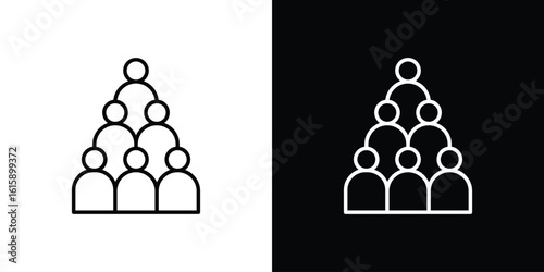 Community icon. Minimalist vector design. Editable stroke. EPS10