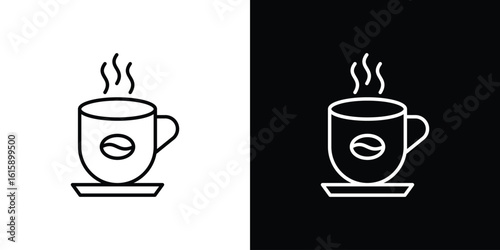 Coffee icon. Minimalist vector design. Editable stroke. EPS10
