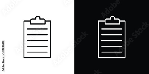 Clipboard icon. Minimalist vector design. Editable stroke. EPS10