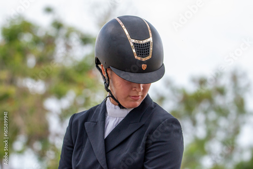 Youth Dressage Competition – Chestnut Horse and Rider