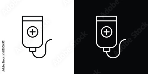 Chemotherapy icon. Minimalist vector design. Editable stroke. EPS10