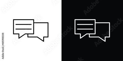 Chat icon. Minimalist vector design. Editable stroke. EPS10