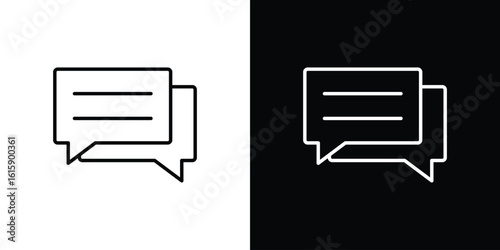 Chat icon. Minimalist vector design. Editable stroke. EPS10
