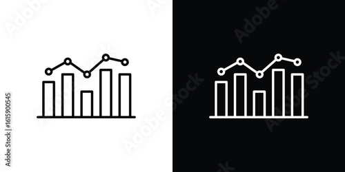 Chart icon. Minimalist vector design. Editable stroke. EPS10