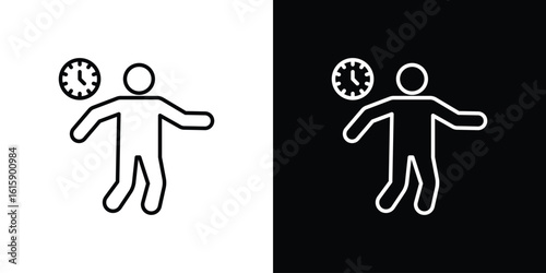 Busy icon. Minimalist vector design. Editable stroke. EPS10