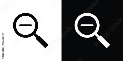 Zoom out icon. Vector Template. Concept Icon flat design.