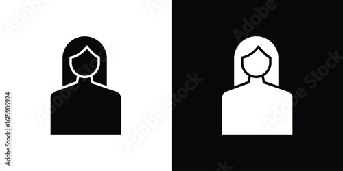 Woman icon. Vector Template. Concept Icon flat design.