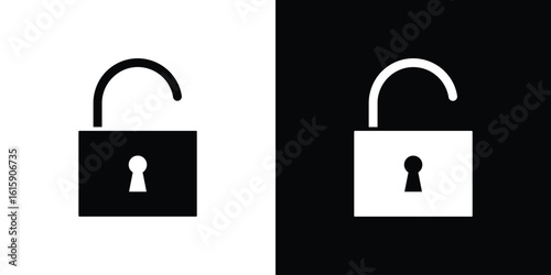 Unblocked icon. Vector Template. Concept Icon flat design.