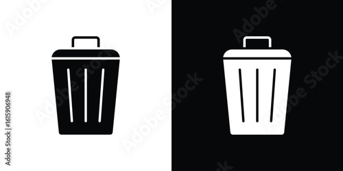 Trash Bin icon. Vector Template. Concept Icon flat design.