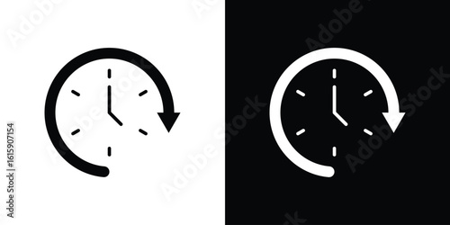 Time forward icon. Vector Template. Concept Icon flat design.