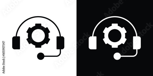 Technical support icon. Vector Template. Concept Icon flat design.