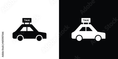 Taxi icon. Vector Template. Concept Icon flat design.