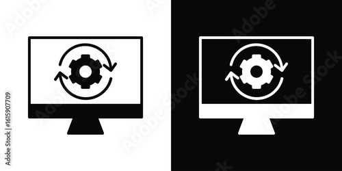 System update icon. Vector Template. Concept Icon flat design.
