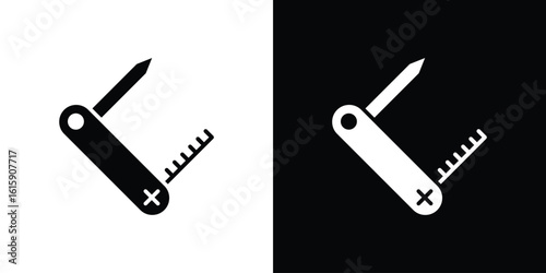 Swiss Knife icon. Vector Template. Concept Icon flat design.