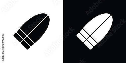 Surf board icon. Vector Template. Concept Icon flat design.