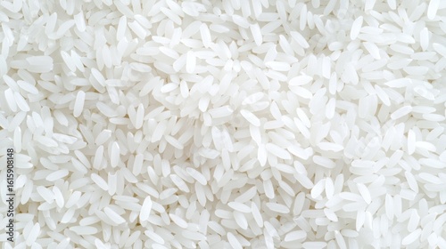 White rice grains close up