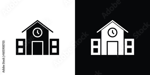school icon. Vector Template. Concept Icon flat design.