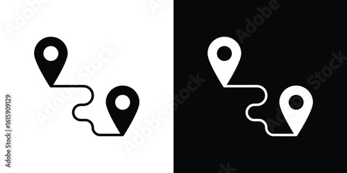 Route icon. Vector Template. Concept Icon flat design.