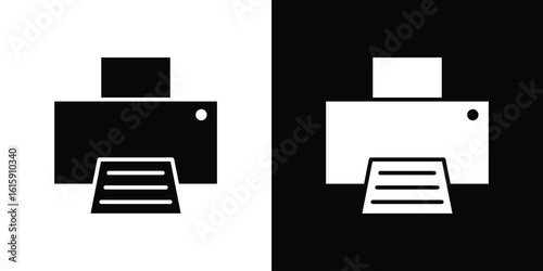 Print button icon. Vector Template. Concept Icon flat design.