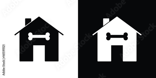 Pet house icon. Vector Template. Concept Icon flat design.