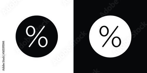 Percentage icon. Vector Template. Concept Icon flat design.