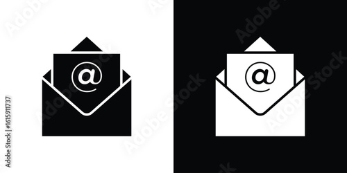 Open email icon. Vector Template. Concept Icon flat design.