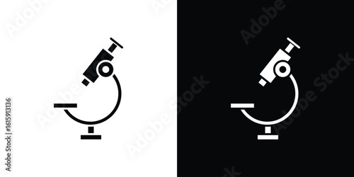 Microscope icon. Vector Template. Concept Icon flat design.