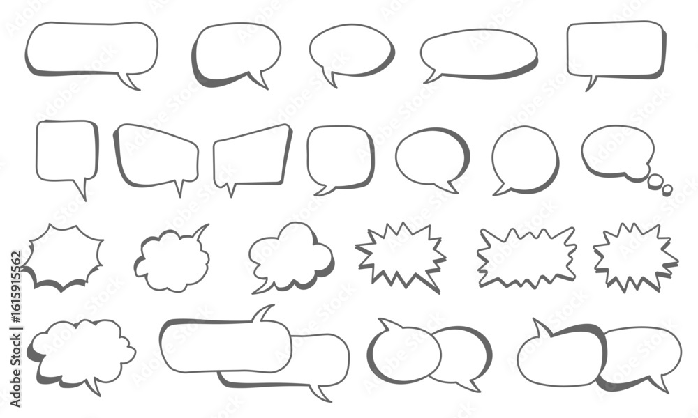 Obraz premium Hand Drawn Speech Bubble Collection