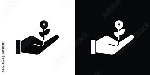 Investment icon. Vector Template. Concept Icon flat design.