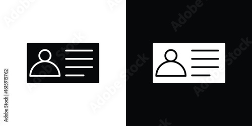 Identity card icon. Vector Template. Concept Icon flat design.