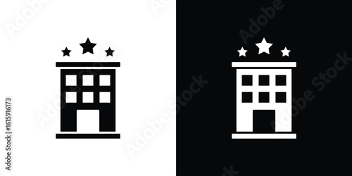 hotel icon. Vector Template. Concept Icon flat design.