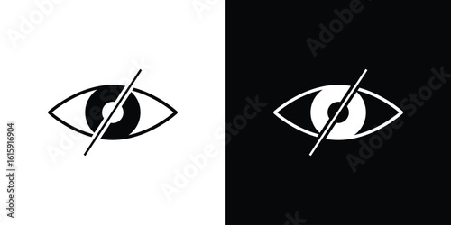 Hide icon. Vector Template. Concept Icon flat design.