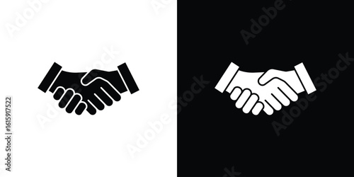 Handshake icon. Vector Template. Concept Icon flat design.