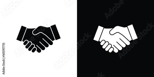 Handshake icon. Vector Template. Concept Icon flat design.