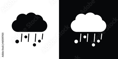 Hail icon. Vector Template. Concept Icon flat design.