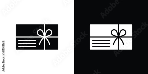 Gift card icon. Vector Template. Concept Icon flat design.