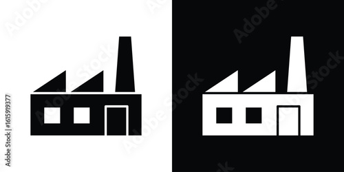 Factory icon. Vector Template. Concept Icon flat design.