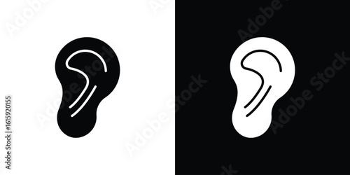 Ear icon. Vector Template. Concept Icon flat design.