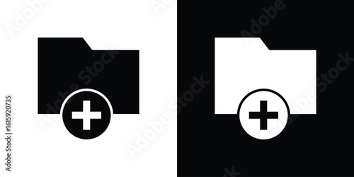 Create folder icon. Vector Template. Concept Icon flat design.