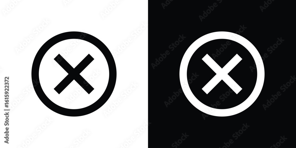 Obraz premium Cancel icon. Vector Template. Concept Icon flat design.