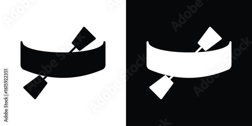 Canoe icon. Vector Template. Concept Icon flat design.