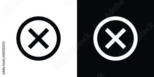 Cancel icon. Vector Template. Concept Icon flat design.