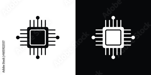 CPU icon. Vector Template. Concept Icon flat design.
